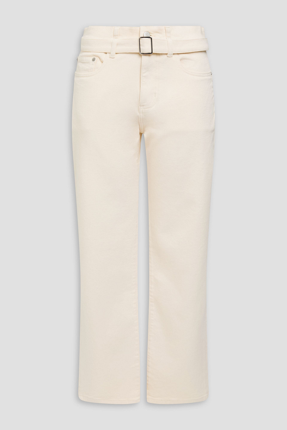 Proenza Schouler Belted High-rise Straight-leg Jeans In Neutral