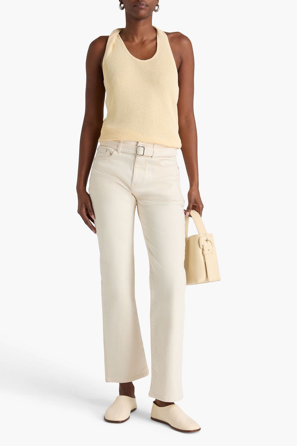 PROENZA SCHOULER Belted high-rise straight-leg jeans