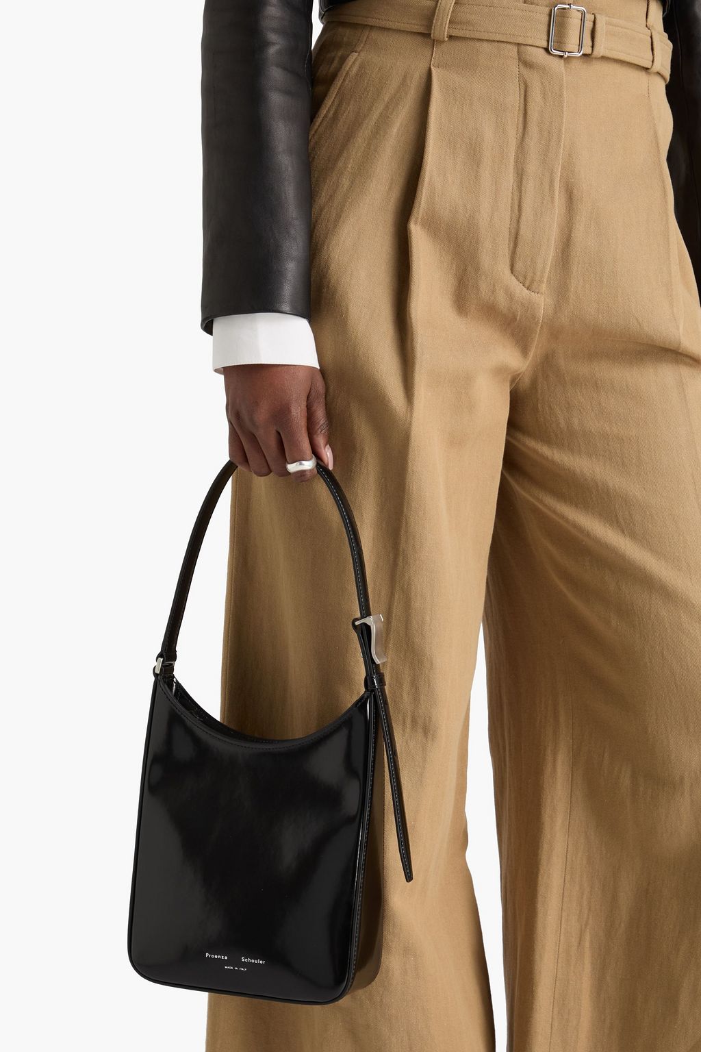 PROENZA SCHOULER Slope glossed-leather shoulder bag | THE OUTNET
