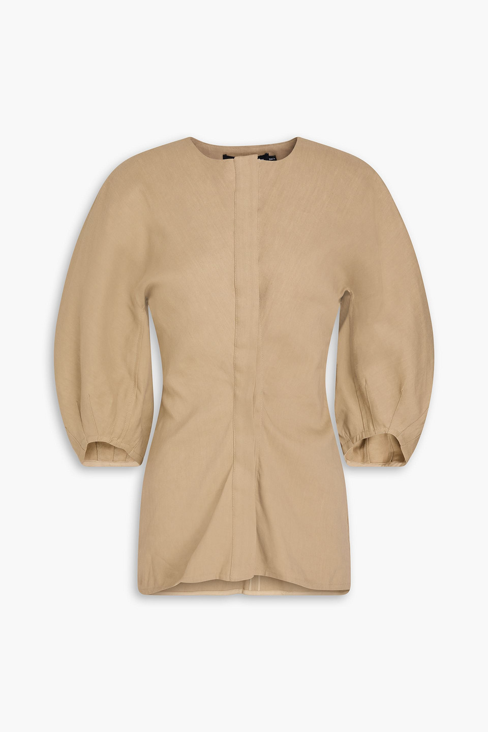 Proenza Schouler Reagan Linen-blend Twill Top In Brown