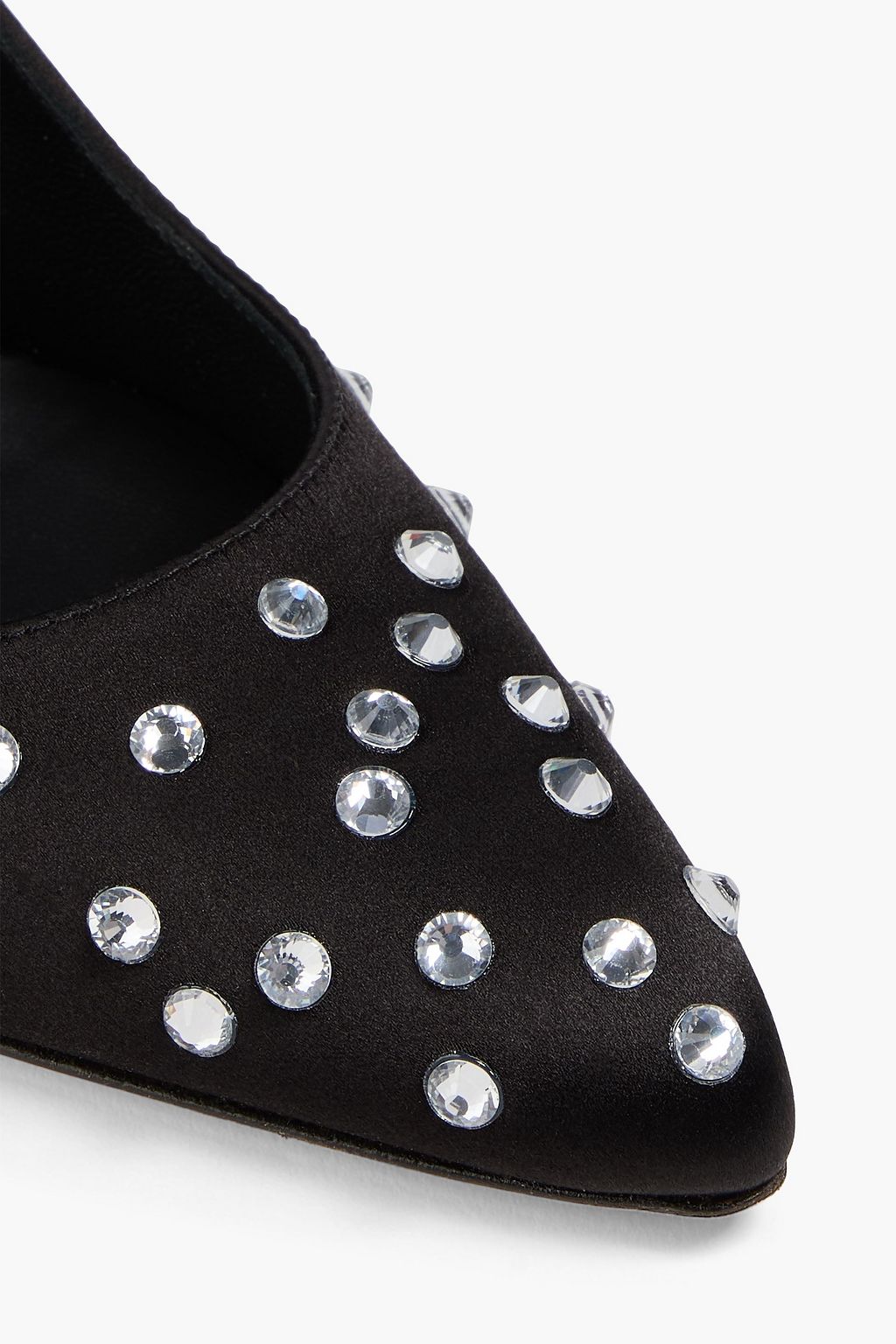 GIUSEPPE ZANOTTI Decadence 90 crystal-embellished satin pumps