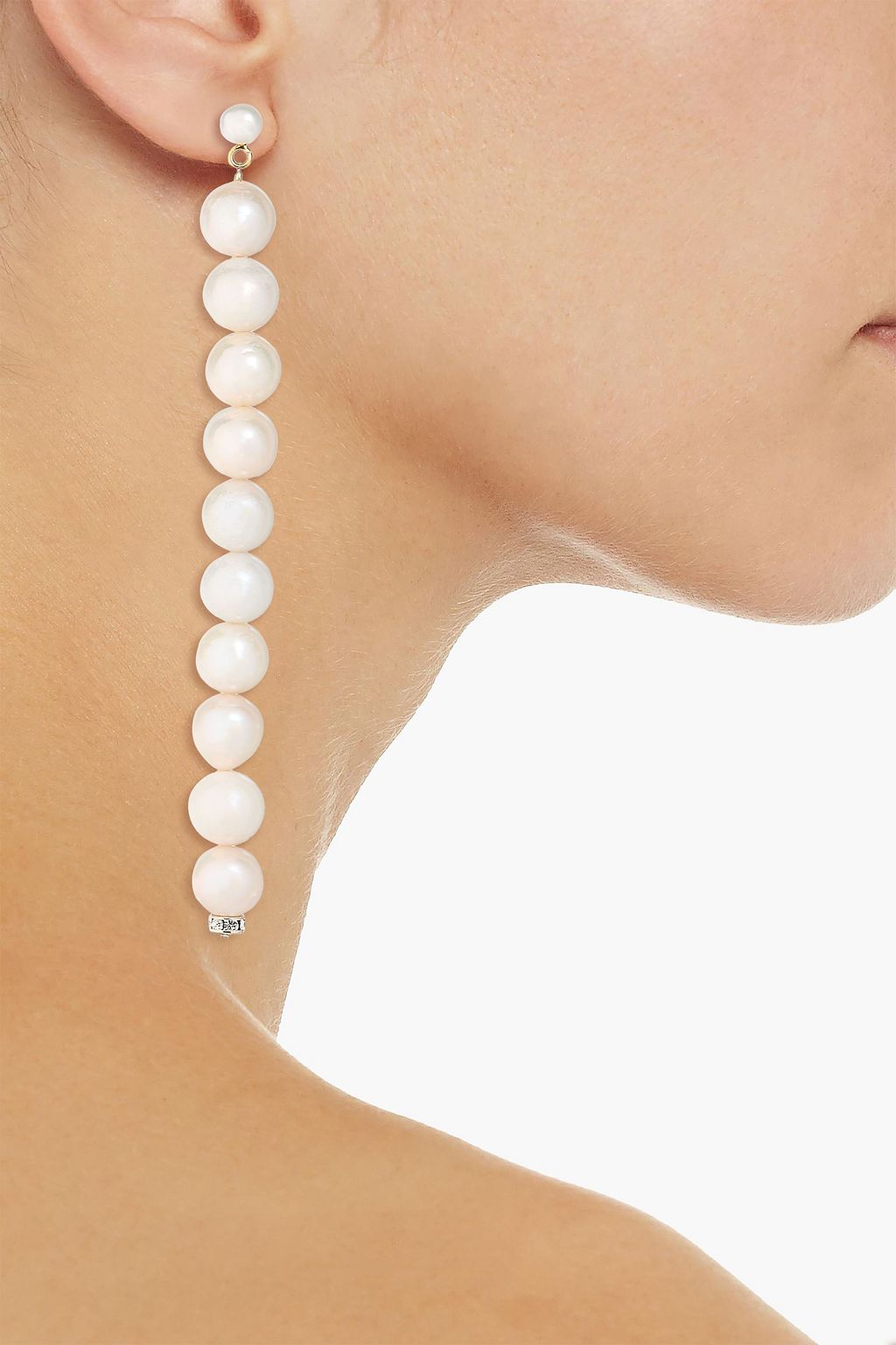 MAGDA BUTRYM Gold-tone, pearl and crystal earrings