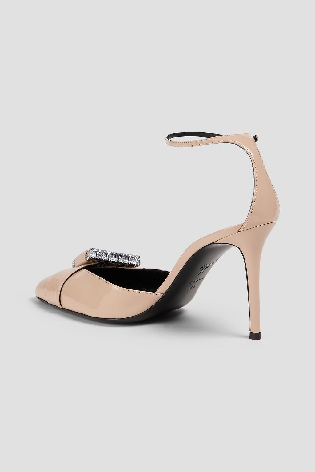 GIUSEPPE ZANOTTI Decadence 90 crystal-embellished glossed pumps