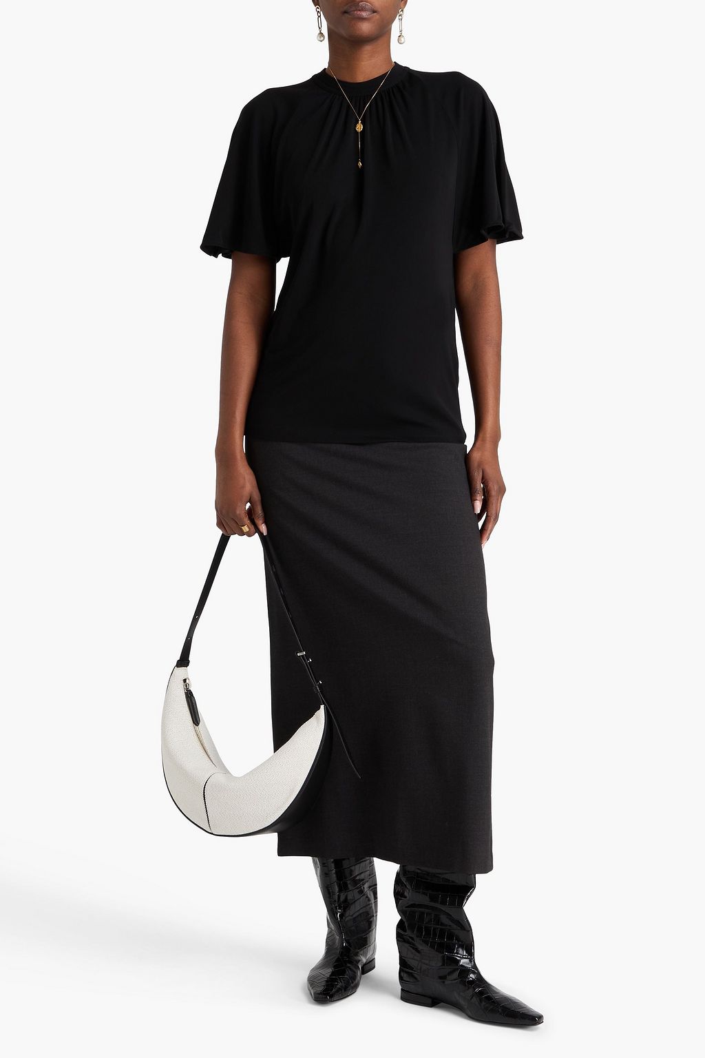 TOTEME Gathered jersey top