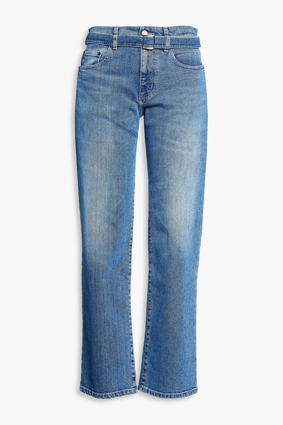 proenza schouler - ellsworth high-rise straight-leg jeans - blue - 25