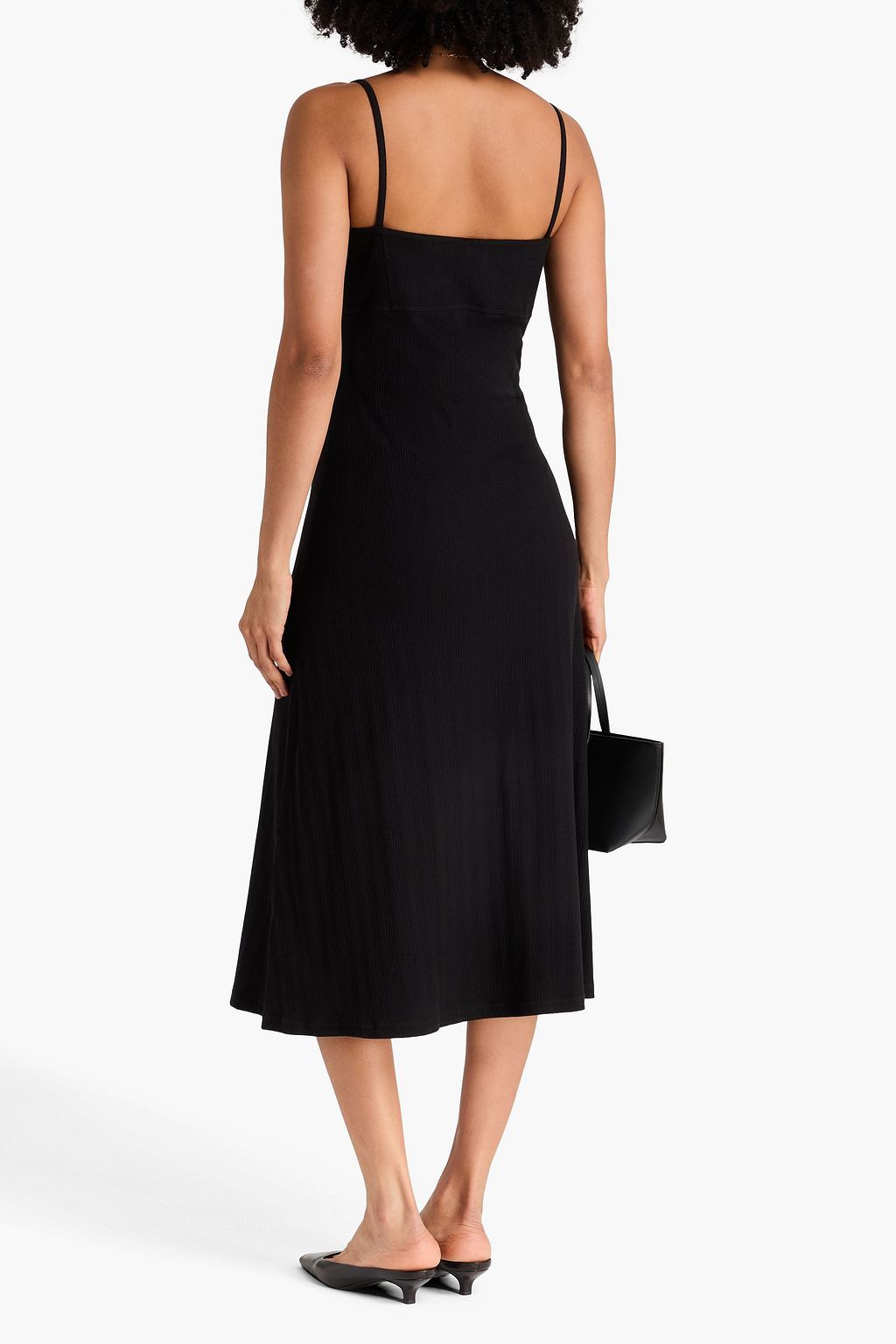 TOTEME Ribbed cotton-blend jersey midi dress