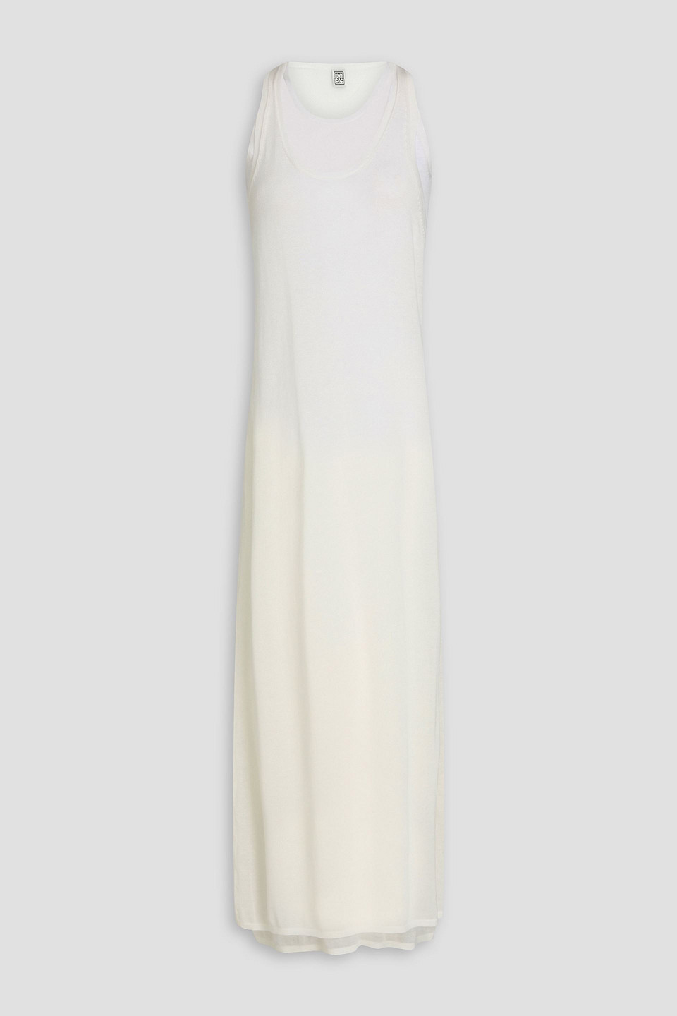 toteme - tencel™ lyocell-blend midi dress - white - xs