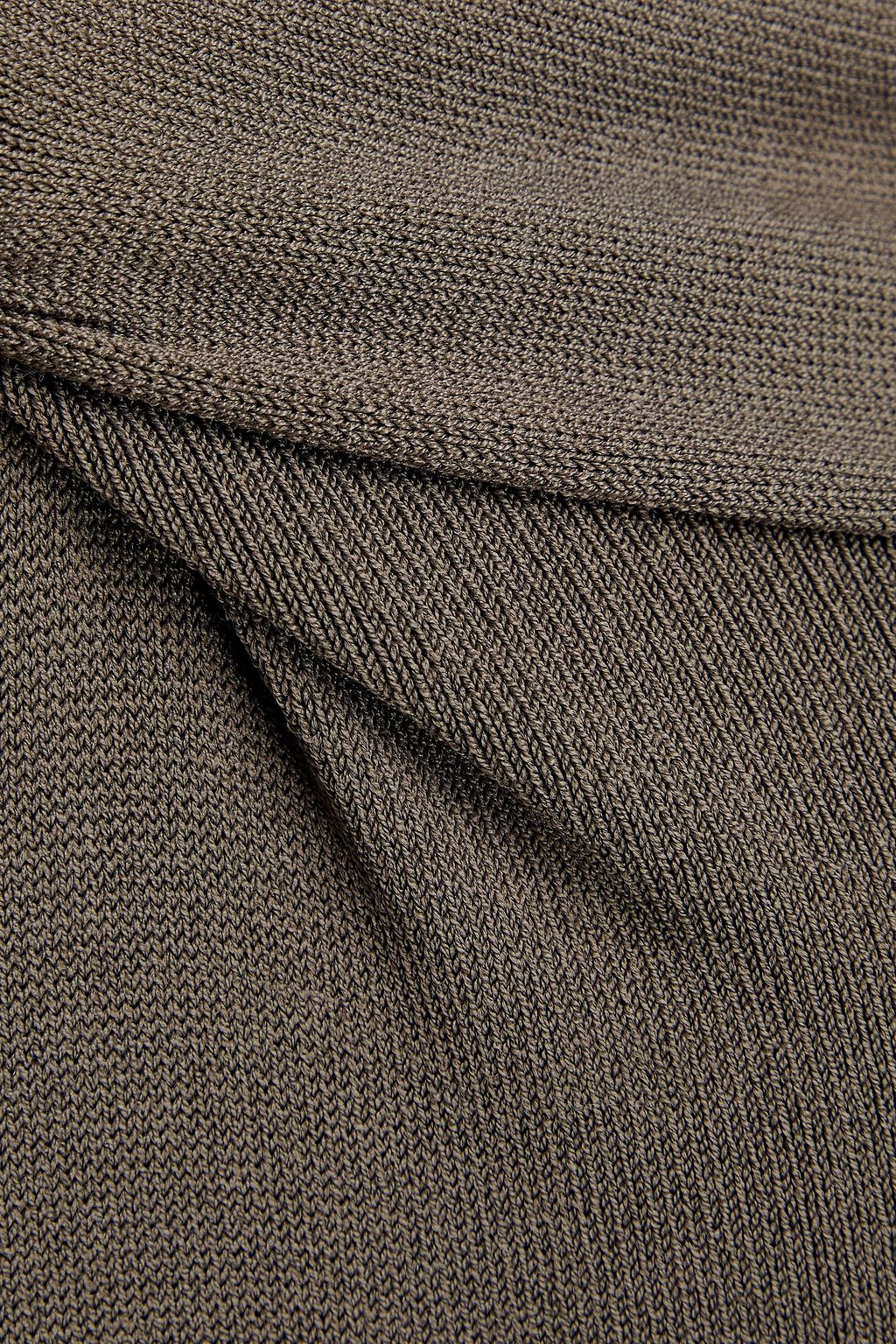 TOTEME Off-the-shoulder cutout stretch-knit maxi dress