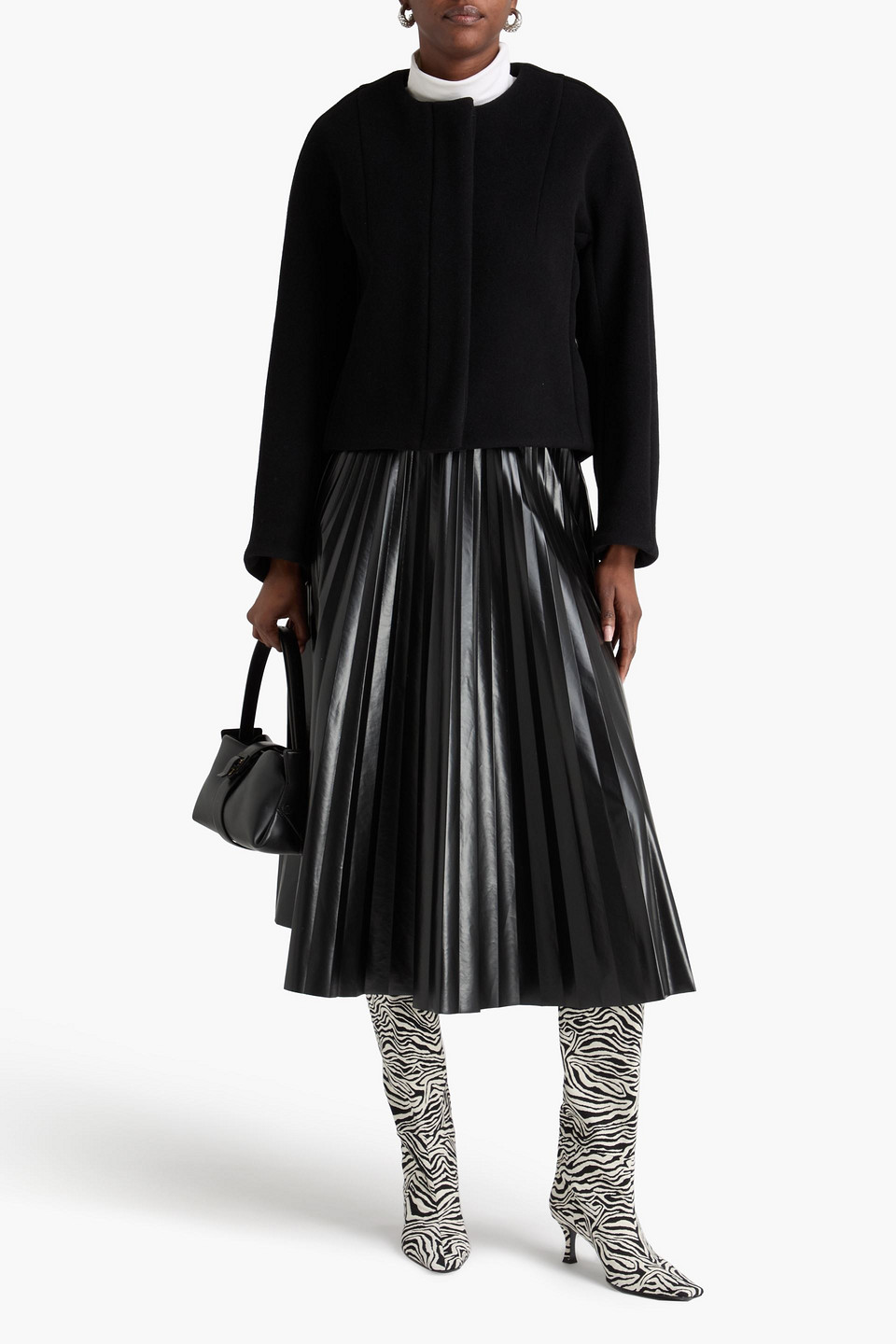  Proenza Schouler - Wool-blend Felt Jacket - Black - Us 6 