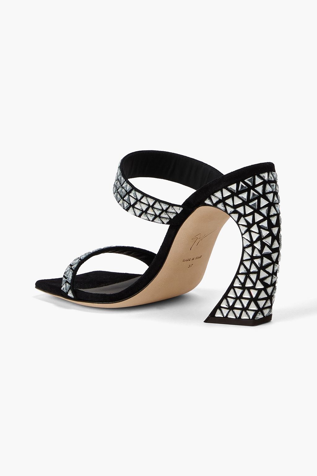 GIUSEPPE ZANOTTI Vanilla 105 crystal-embellished suede mules