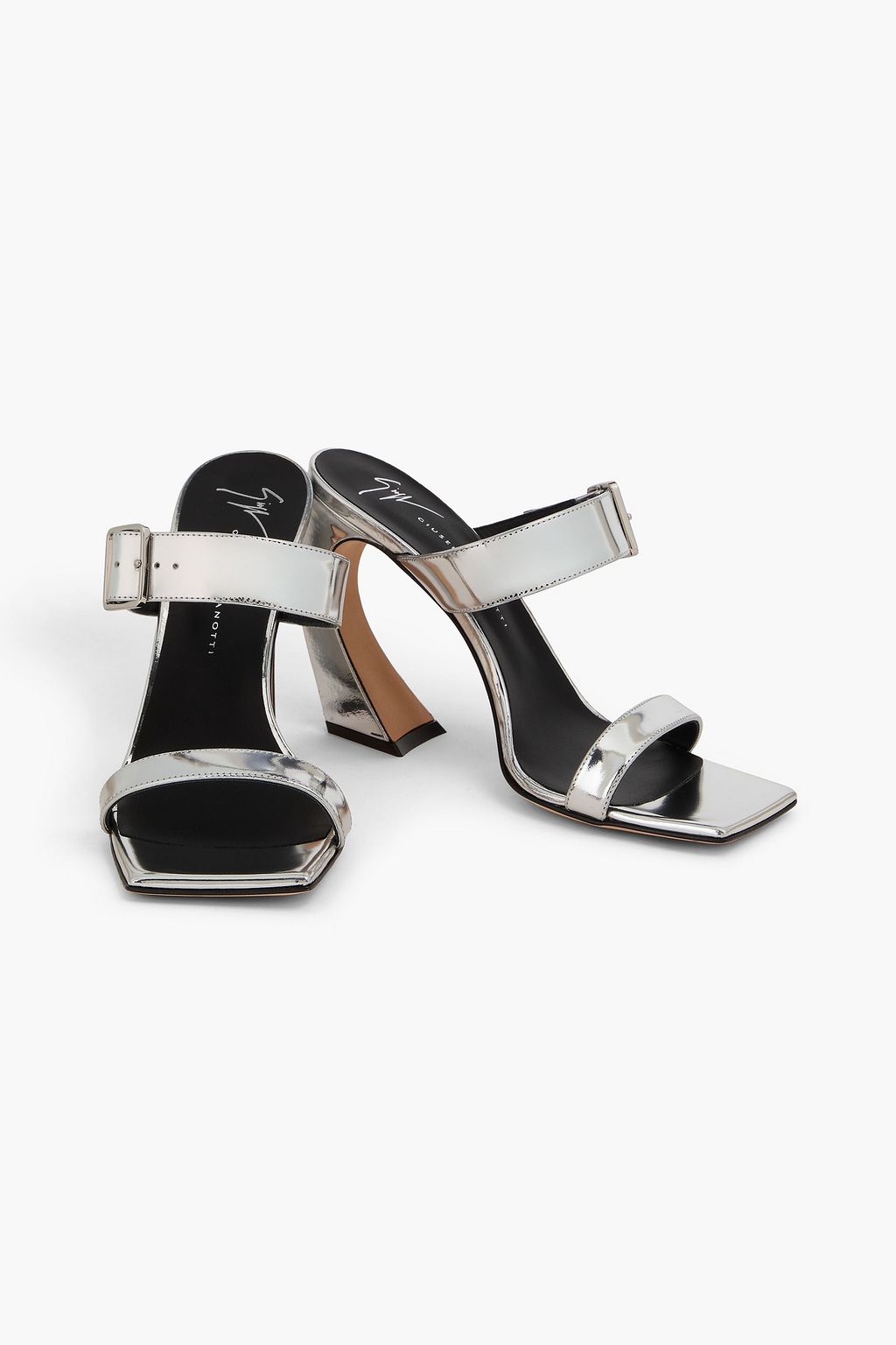 GIUSEPPE ZANOTTI Vanilla 105 metallic leather mules