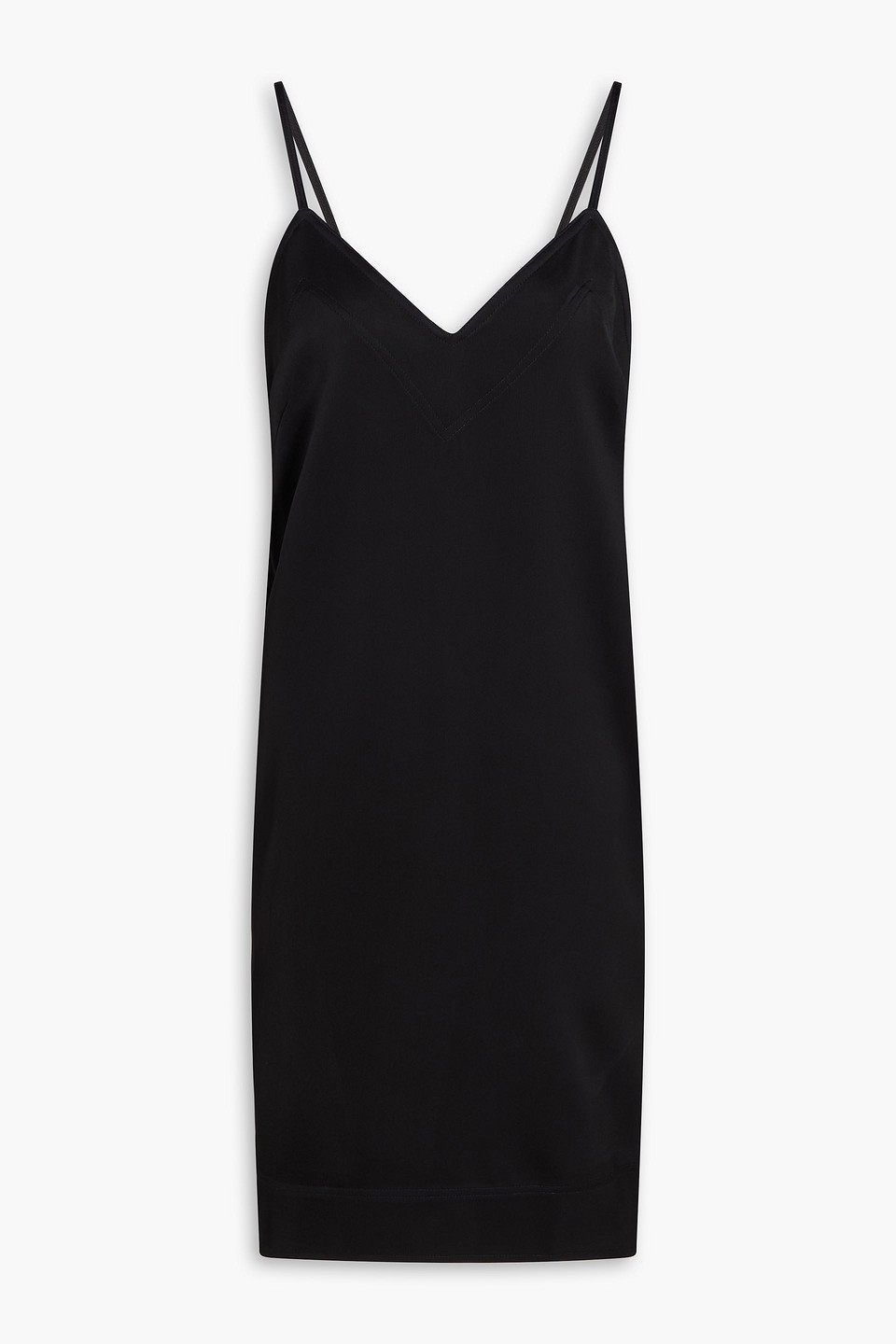Totême Satin-crepe Mini Slip Dress In Black