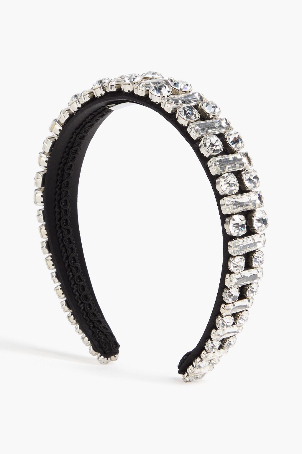 ERDEM Crystal-embellished silk-satin headband