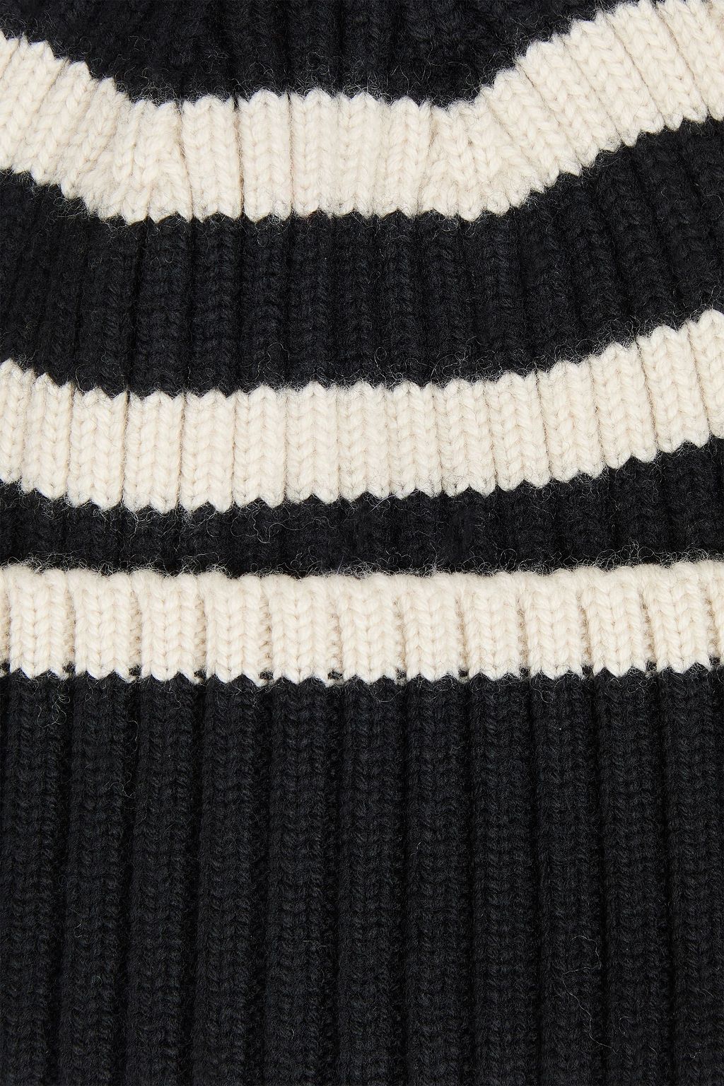 TOTEME Signature striped ribbed wool beanie