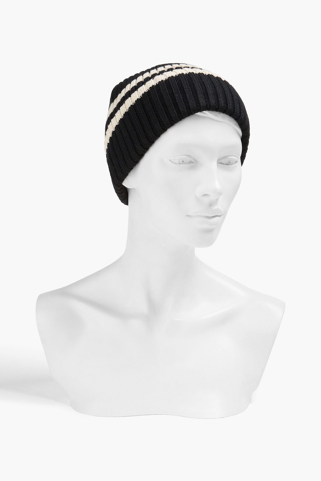 TOTEME Signature striped ribbed wool beanie