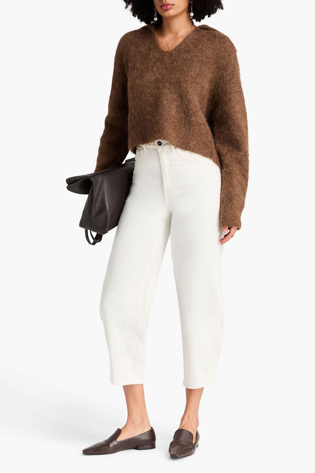 TOTEME High-rise barrel-leg jeans