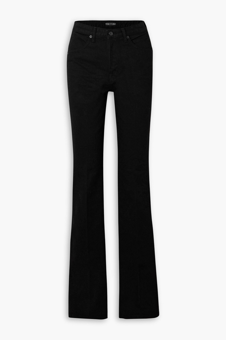 tom ford - high-rise flared jeans - black - 27
