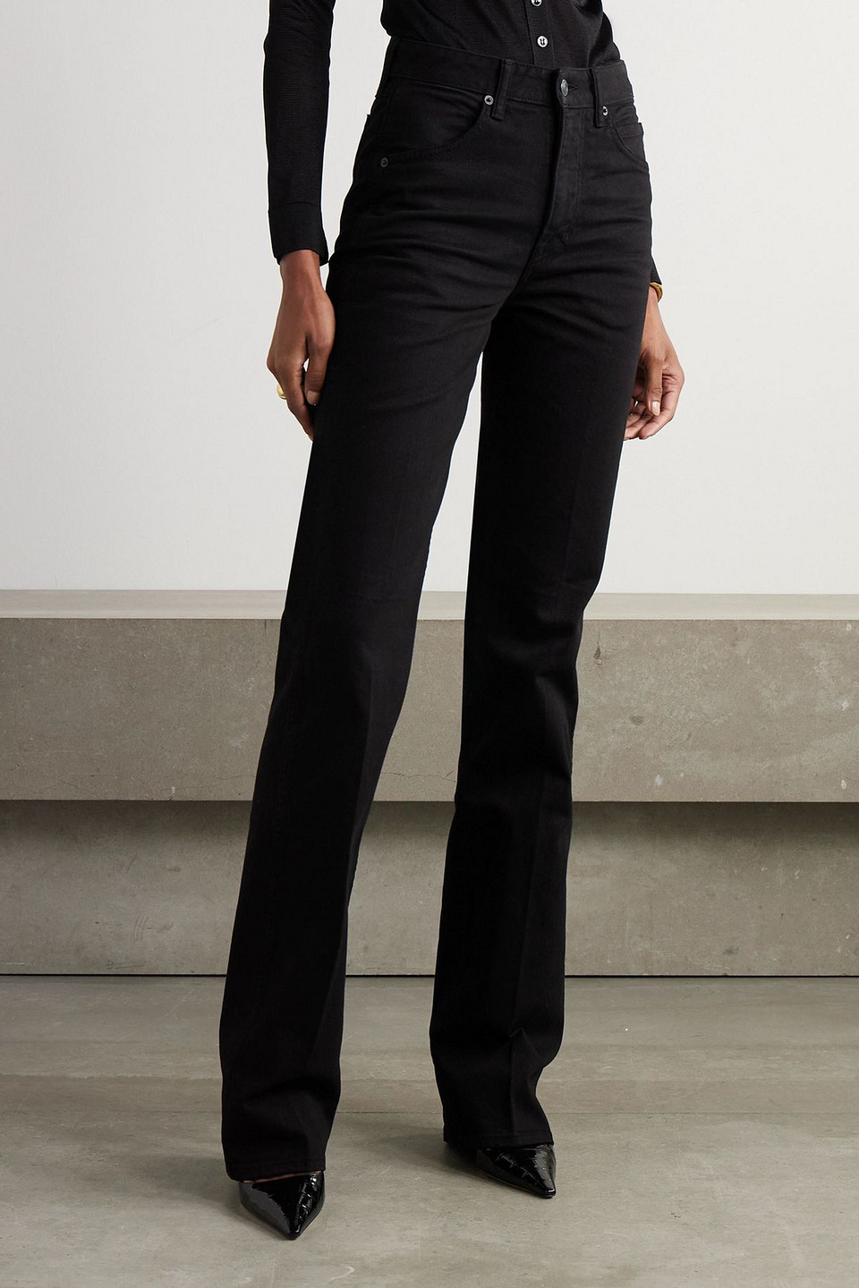  Tom Ford - Hoch Sitzende Schlagjeans - Schwarz - 29 