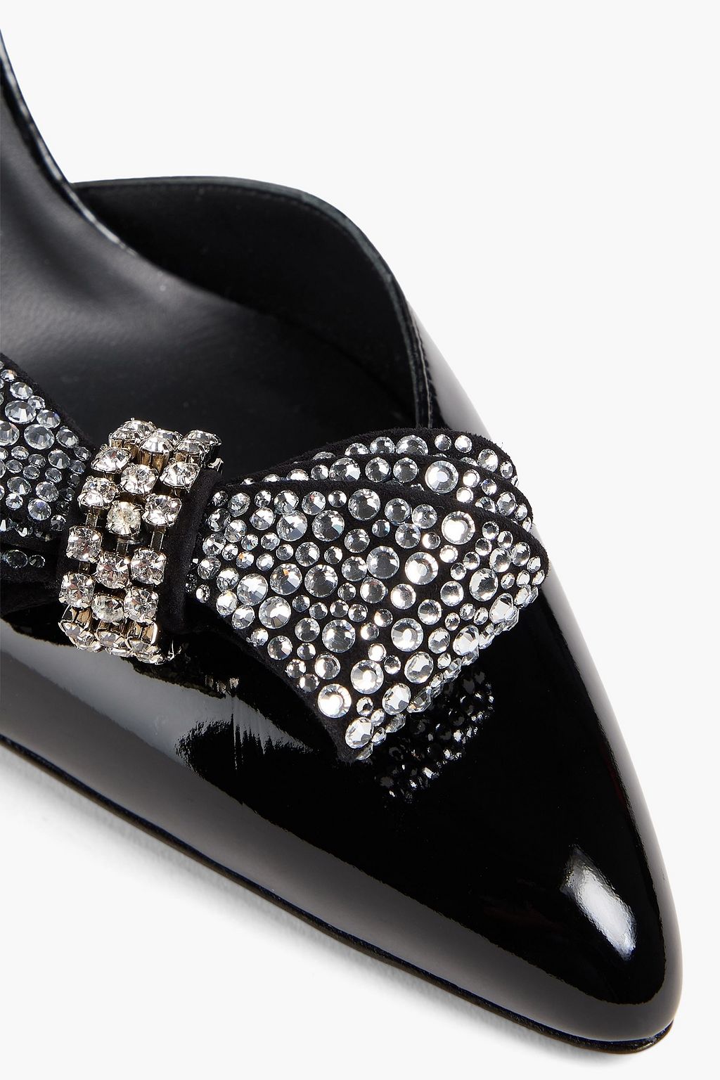 GIUSEPPE ZANOTTI Decadence 90 crystal-embellished glossed pumps