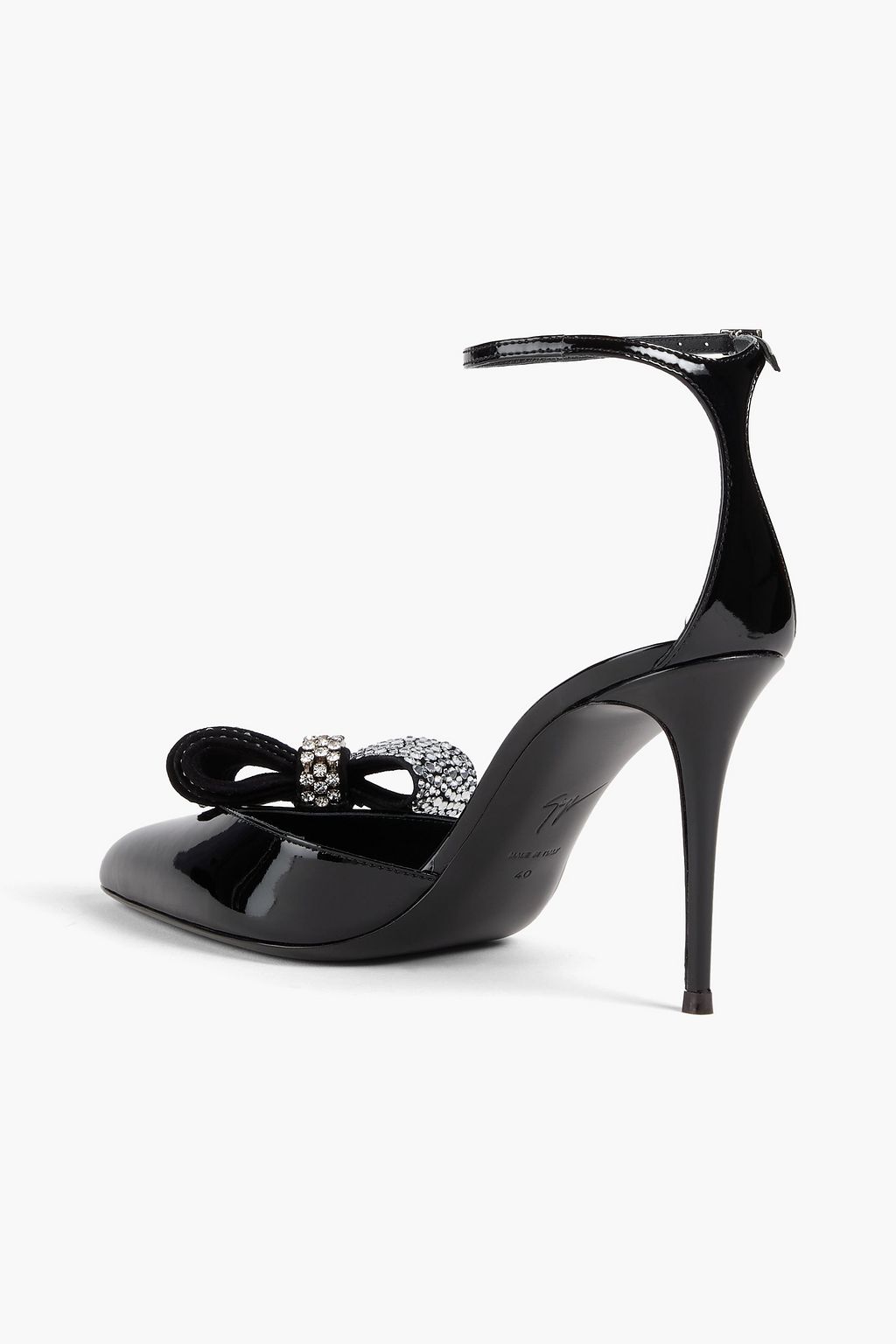 GIUSEPPE ZANOTTI Decadence 90 crystal-embellished glossed pumps