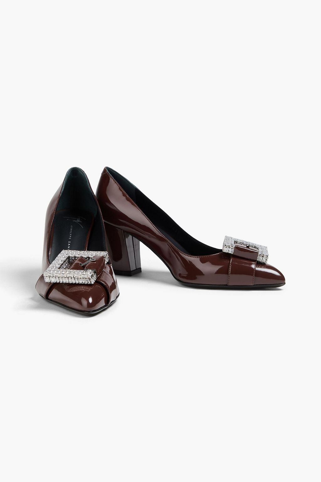 GIUSEPPE ZANOTTI Glänzende Pumps mit Verzierung