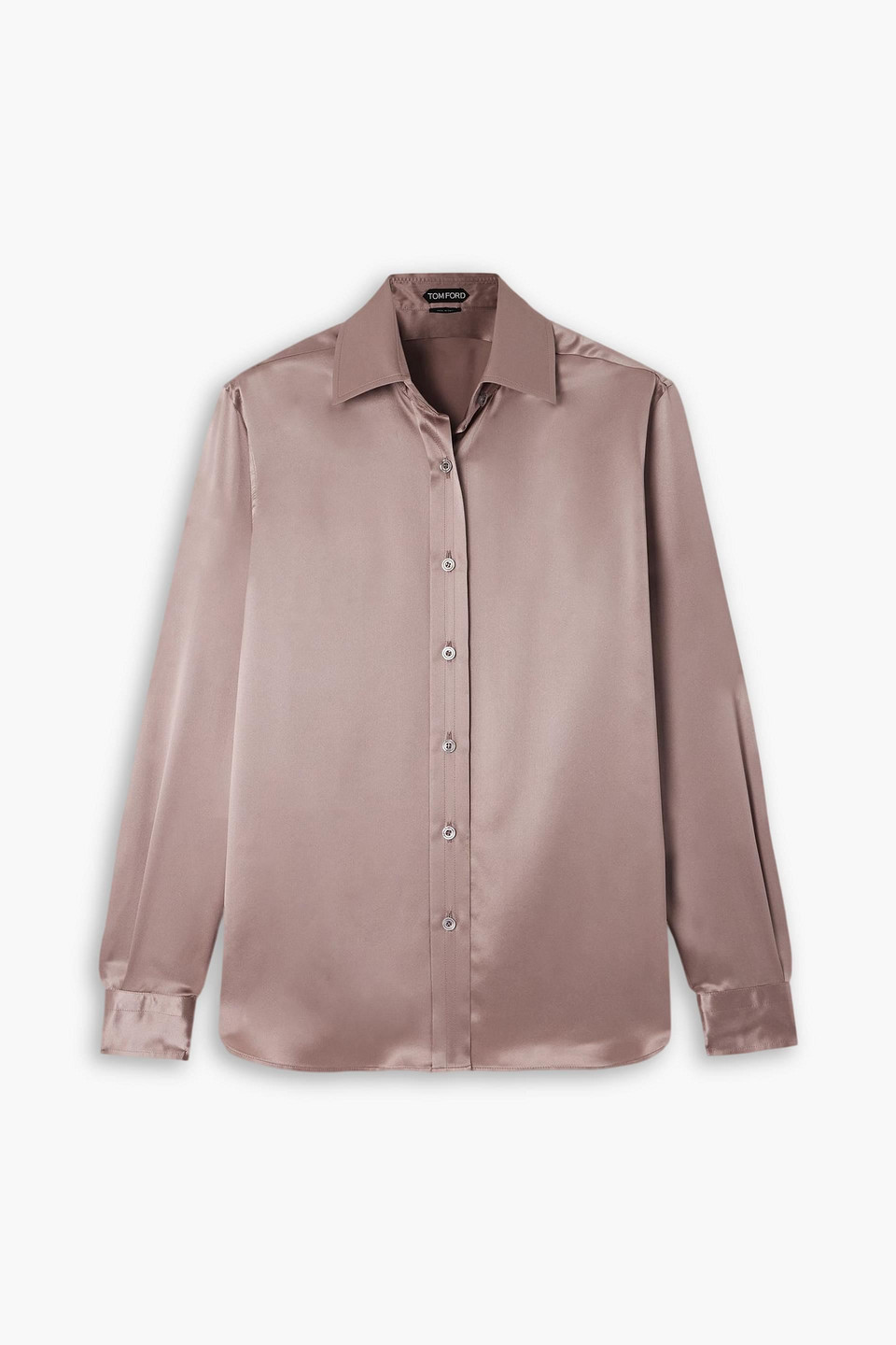tom ford - silk-charmeuse shirt - purple - it 48