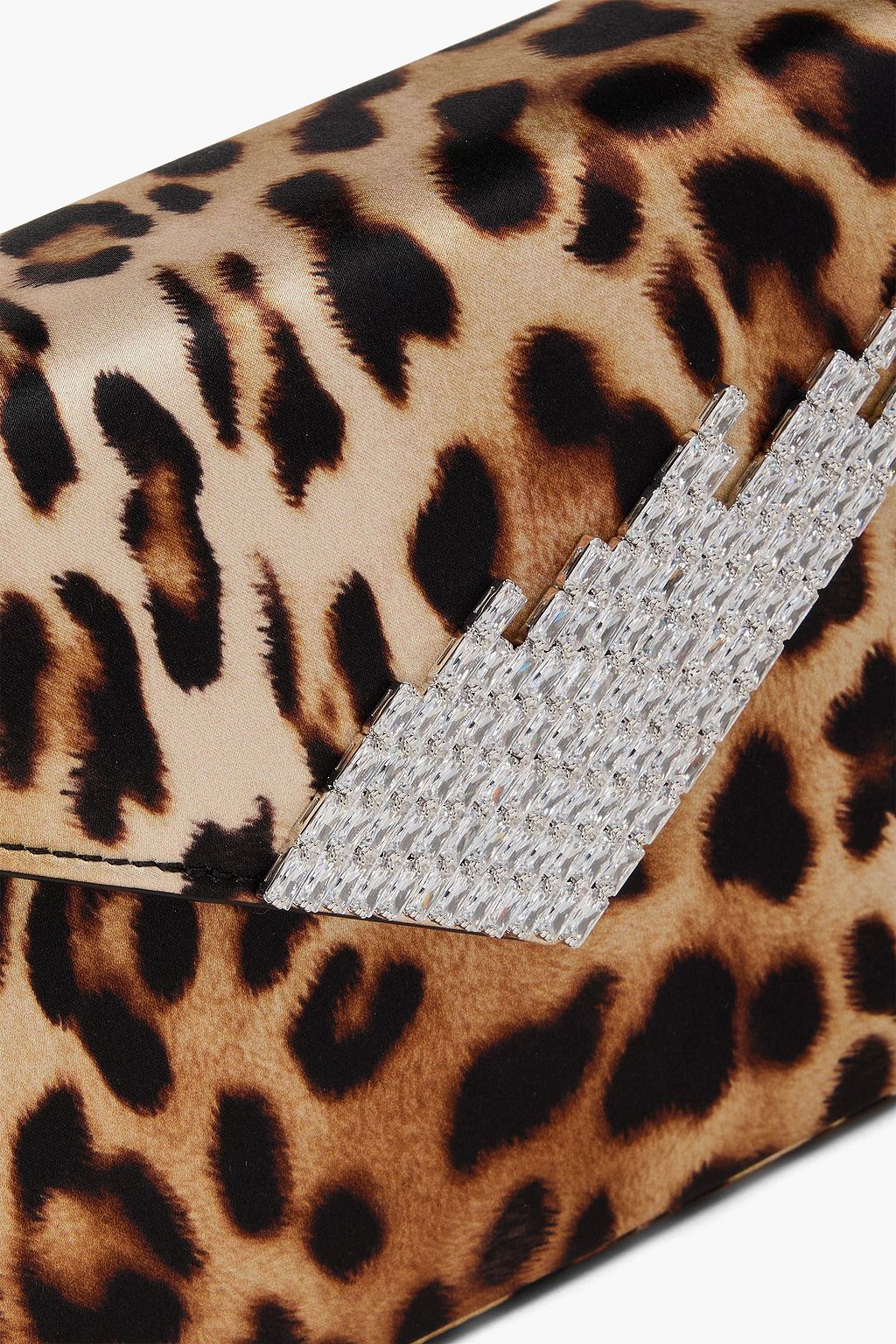 GIUSEPPE ZANOTTI Iveery leopard-print satin clutch