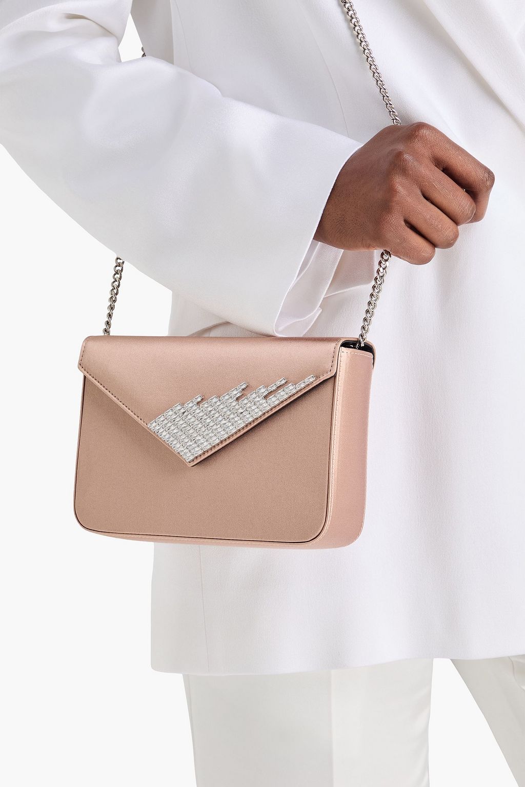 GIUSEPPE ZANOTTI Iveery satin clutch