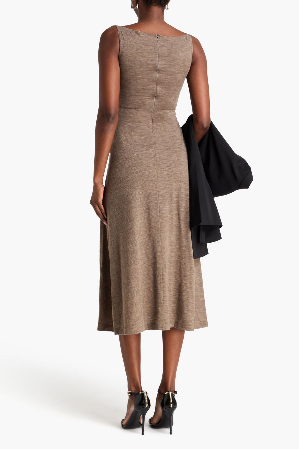 TOTEME Mélange wool-jersey midi dress