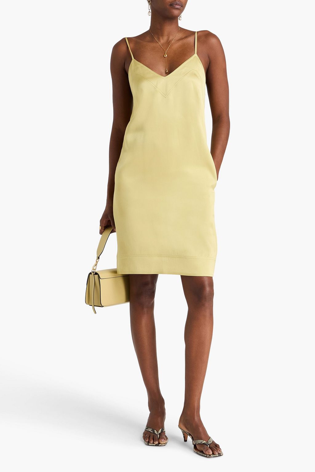 crepe satin band mini dress TOTEME Satin-crepe mini dress