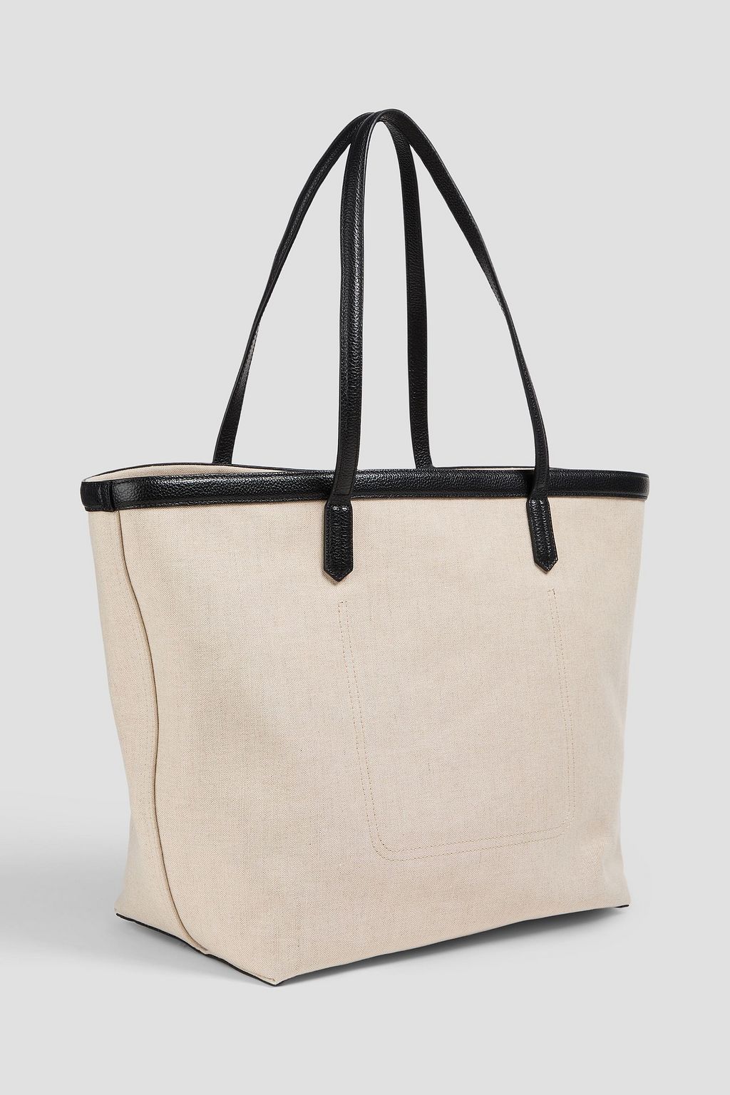 TOTEME حقيبة توت من الكنفا بحواف من الجلد