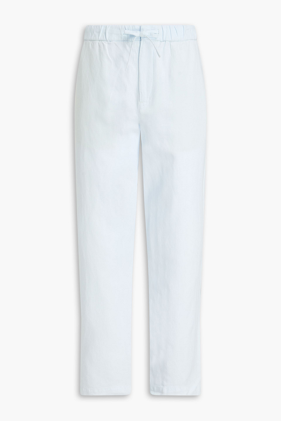 frescobol carioca - oscar herringbone lyocell, linen and cotton-blend pants - blue - 36