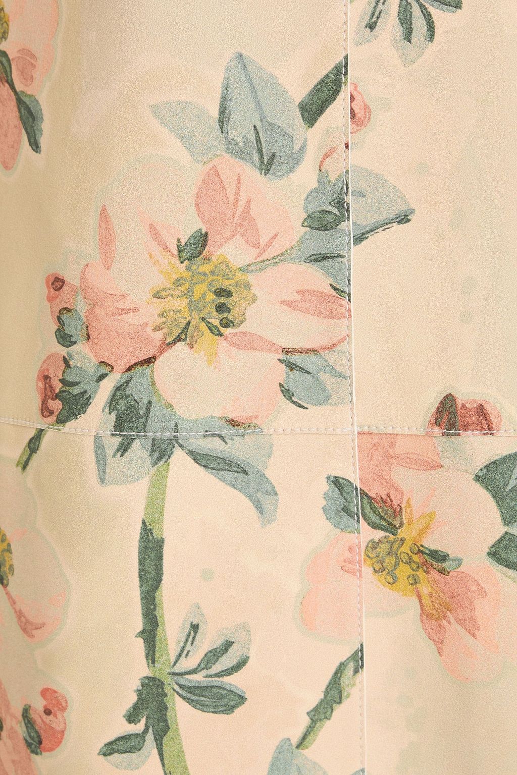 TOTEME Floral-print leather top