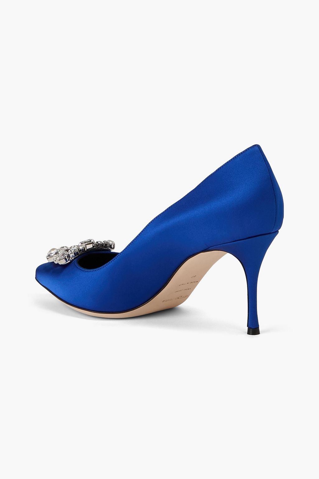SERGIO ROSSI Embellished satin pumps