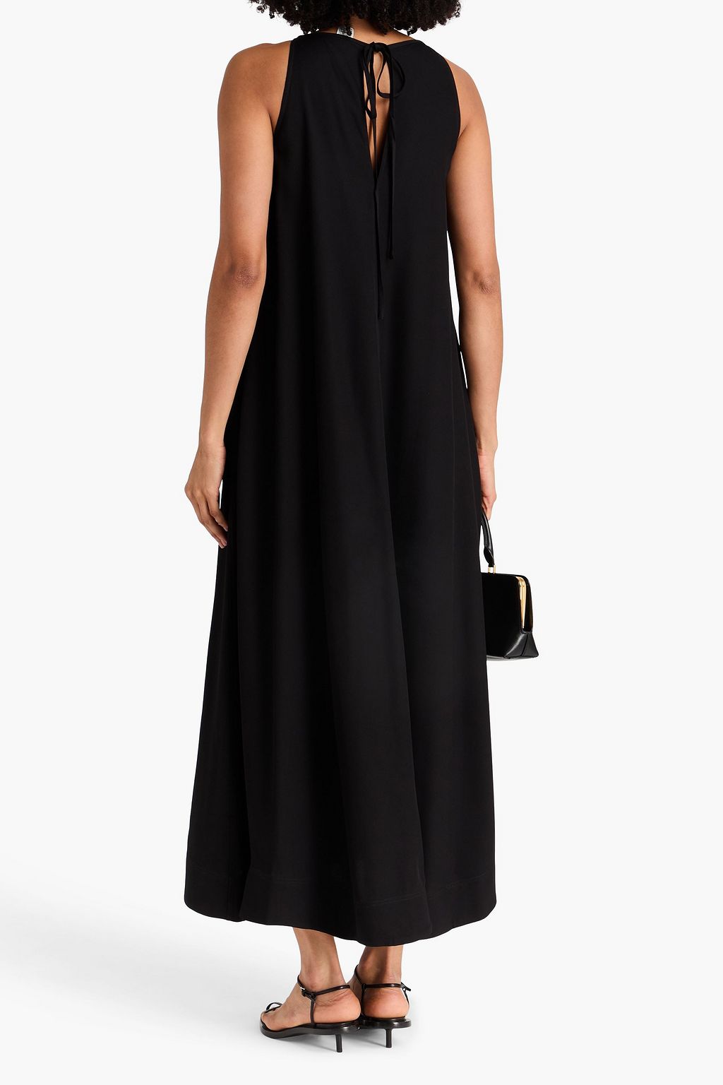 TOTEME Cutout satin-crepe maxi dress | THE OUTNET