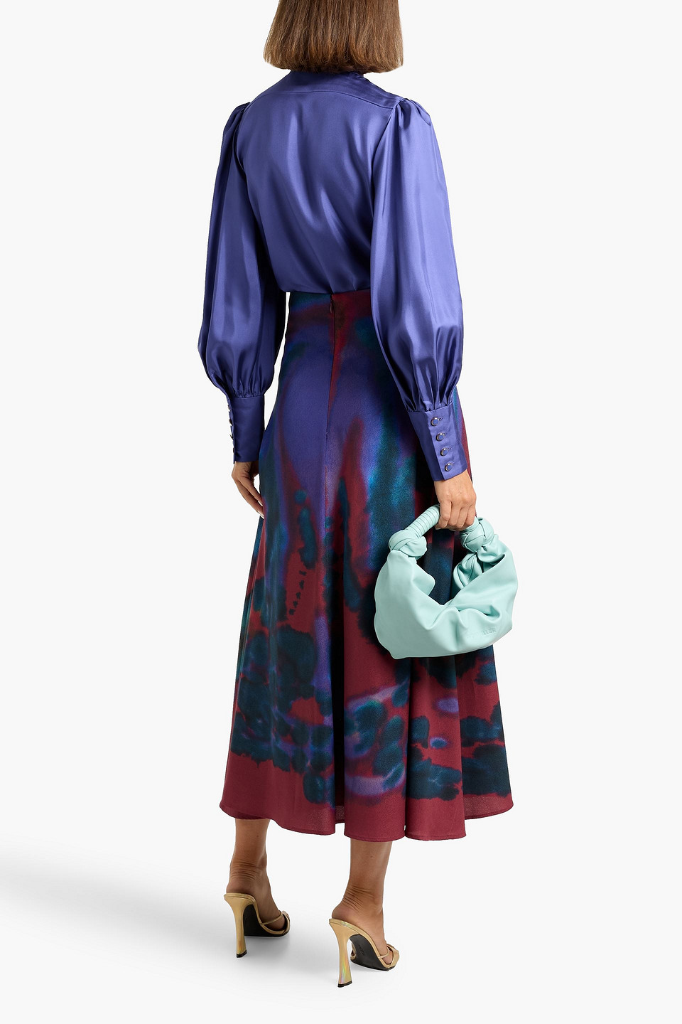 Zimmermann Pussy-bow Silk-twill Blouse In Purple