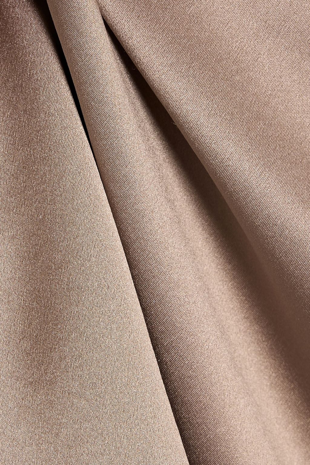 MICHELLE MASON One-shoulder draped silk-satin top