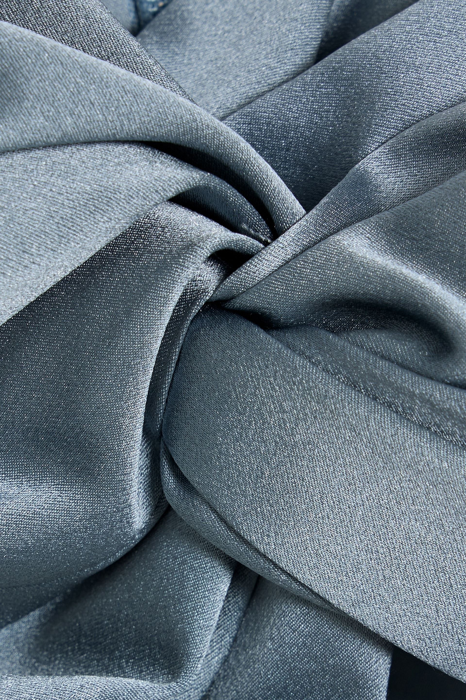 Michelle Mason Twisted Cutout Silk-satin Gown In Multi