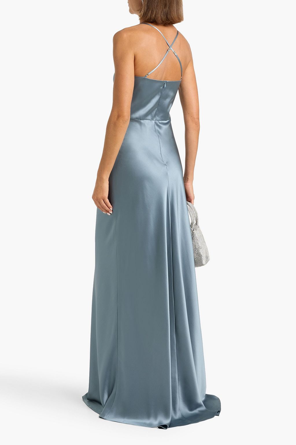 MICHELLE MASON Twisted cutout silk-satin gown
