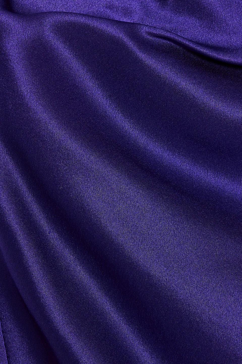 Michelle Mason Asymmetric Wrap-effect Silk-satin Midi Skirt In Blue