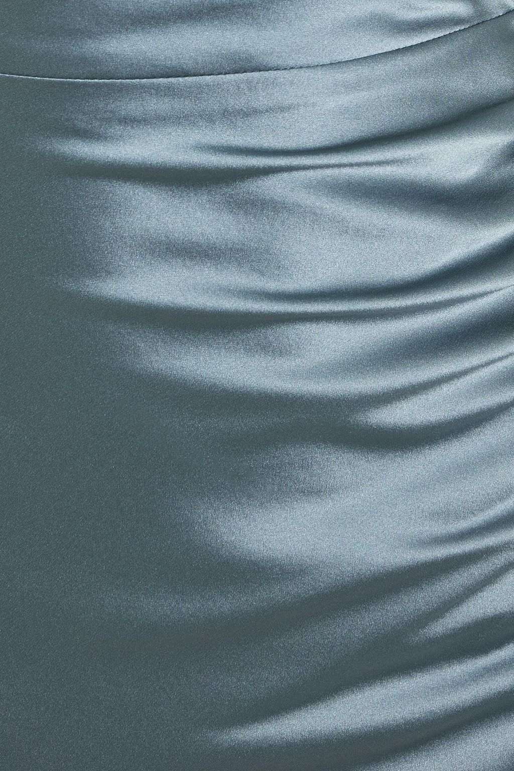 MICHELLE MASON Asymmetric one-shoulder silk-satin dress