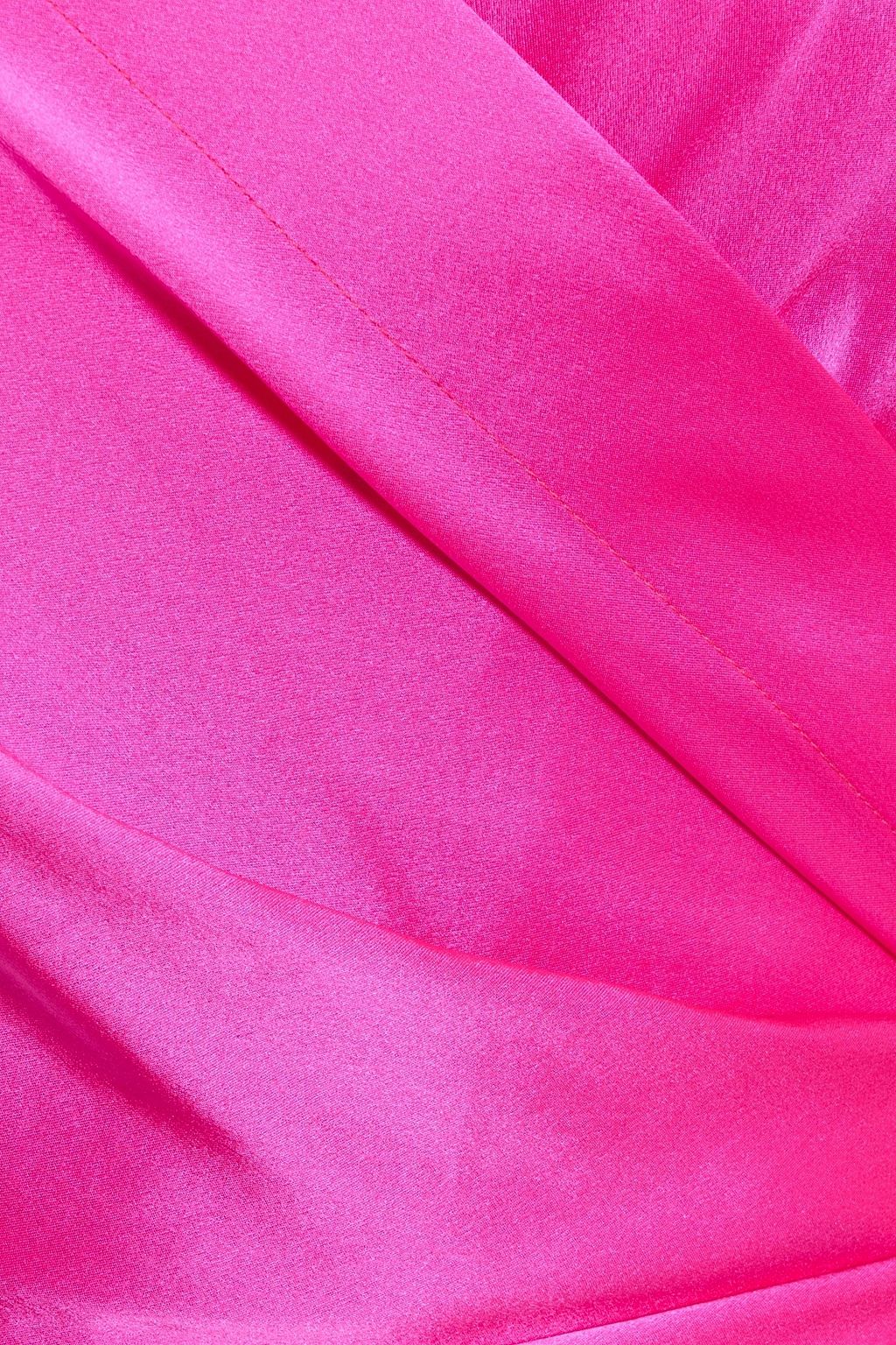 MICHELLE MASON Wrap-effect silk-satin mini dress