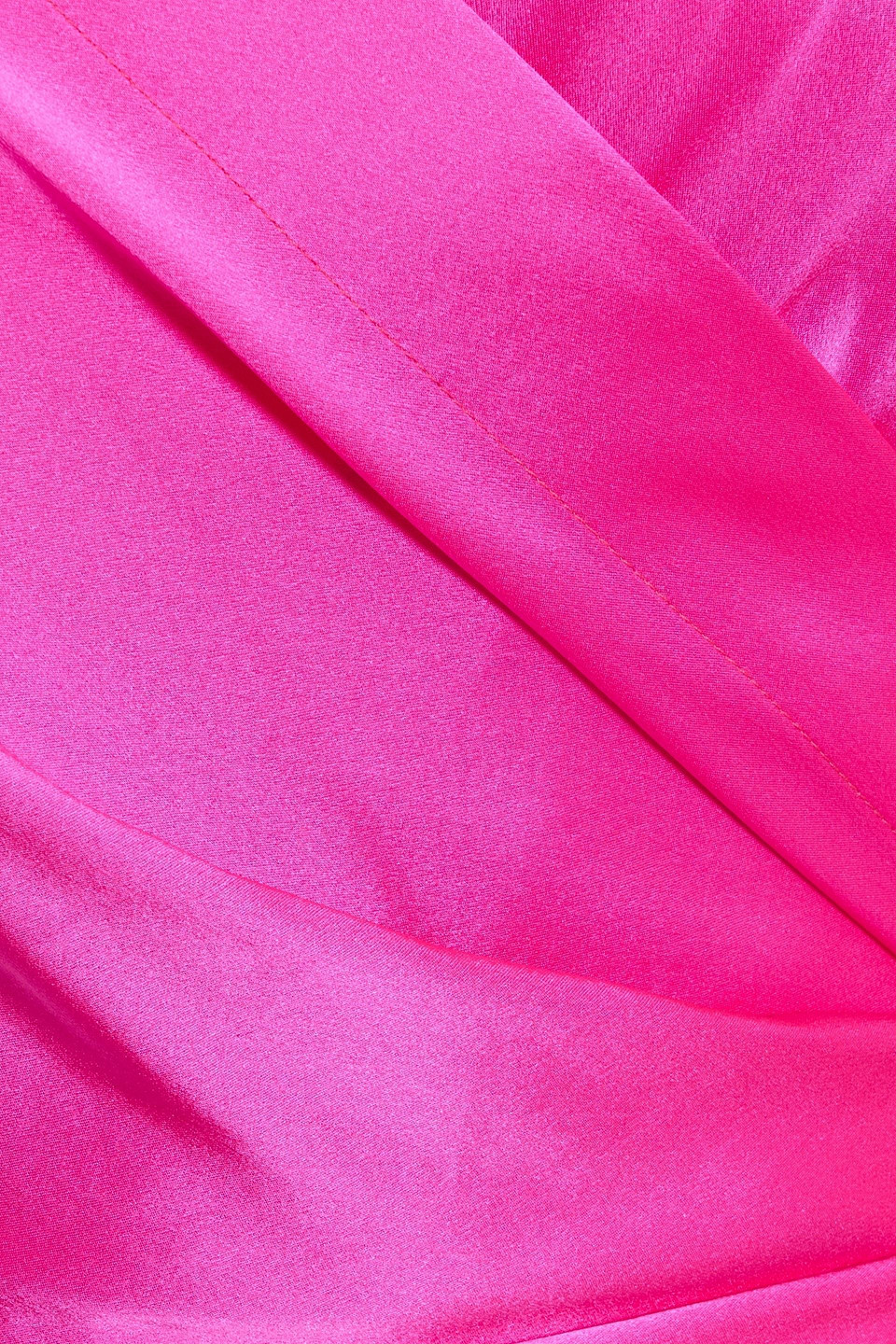 Michelle Mason Wrap-effect Silk-satin Mini Dress In Pink