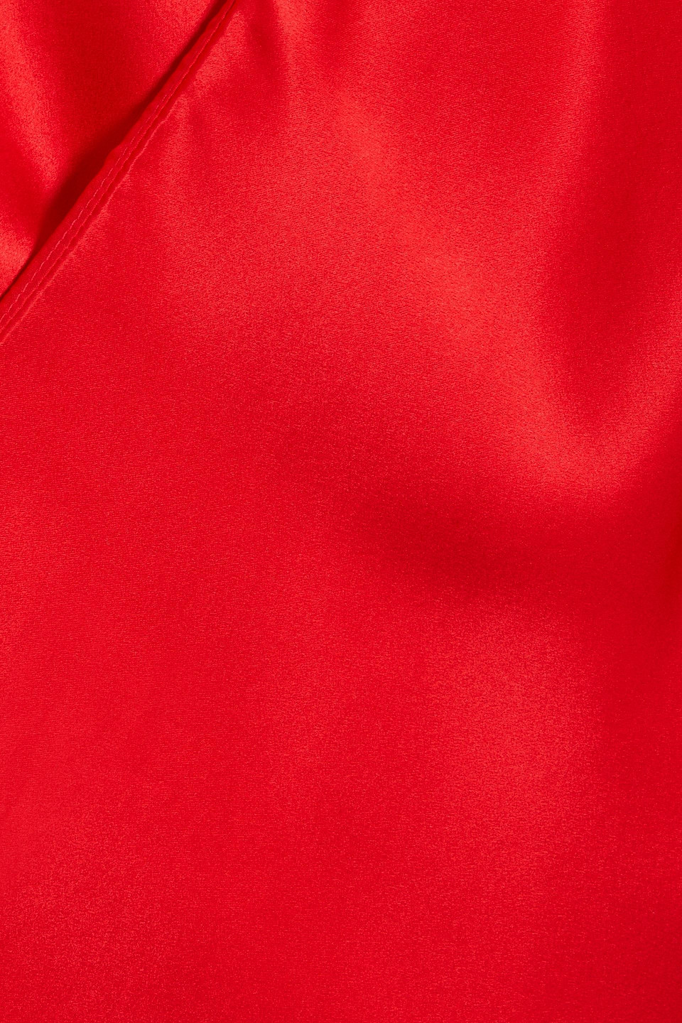 Michelle Mason Silk-satin Wrap Gown In Multi