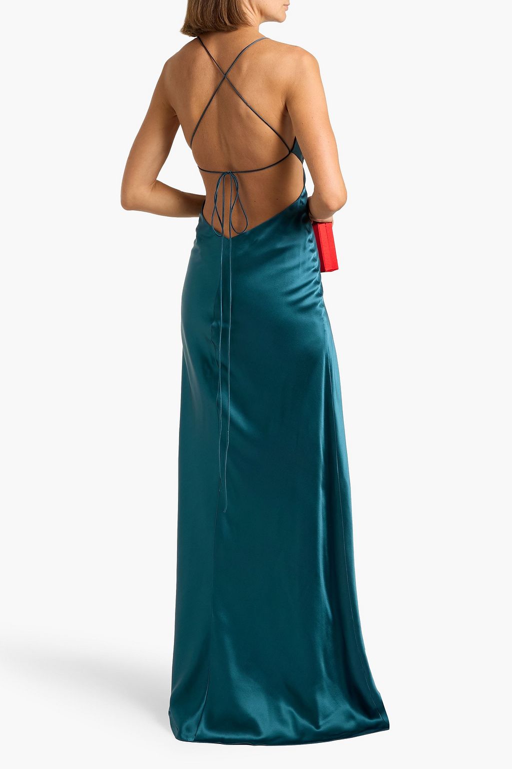 MICHELLE MASON Cutout silk-satin gown