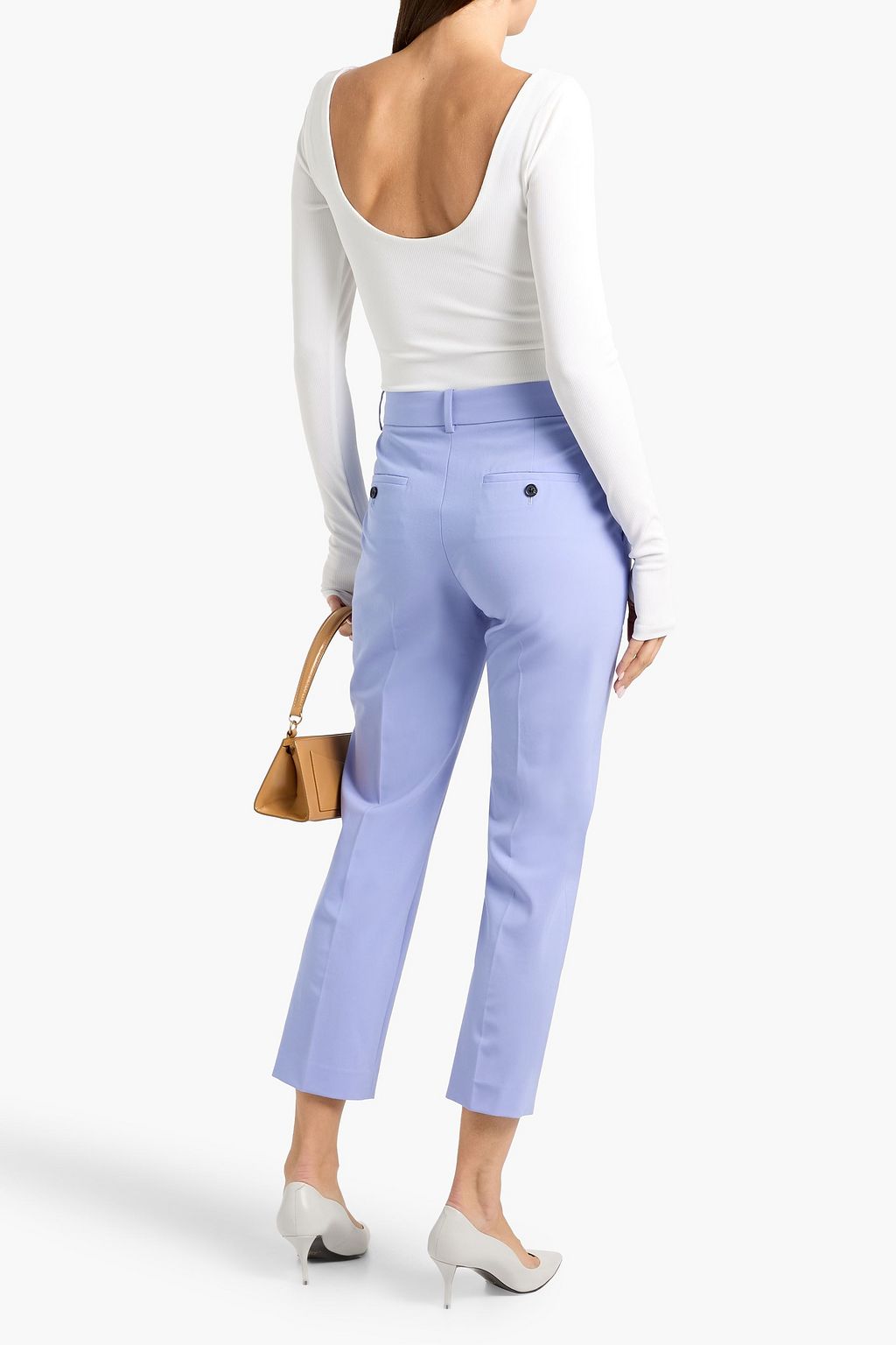 THEORY Treeca 2 cropped wool-blend slim-leg pants