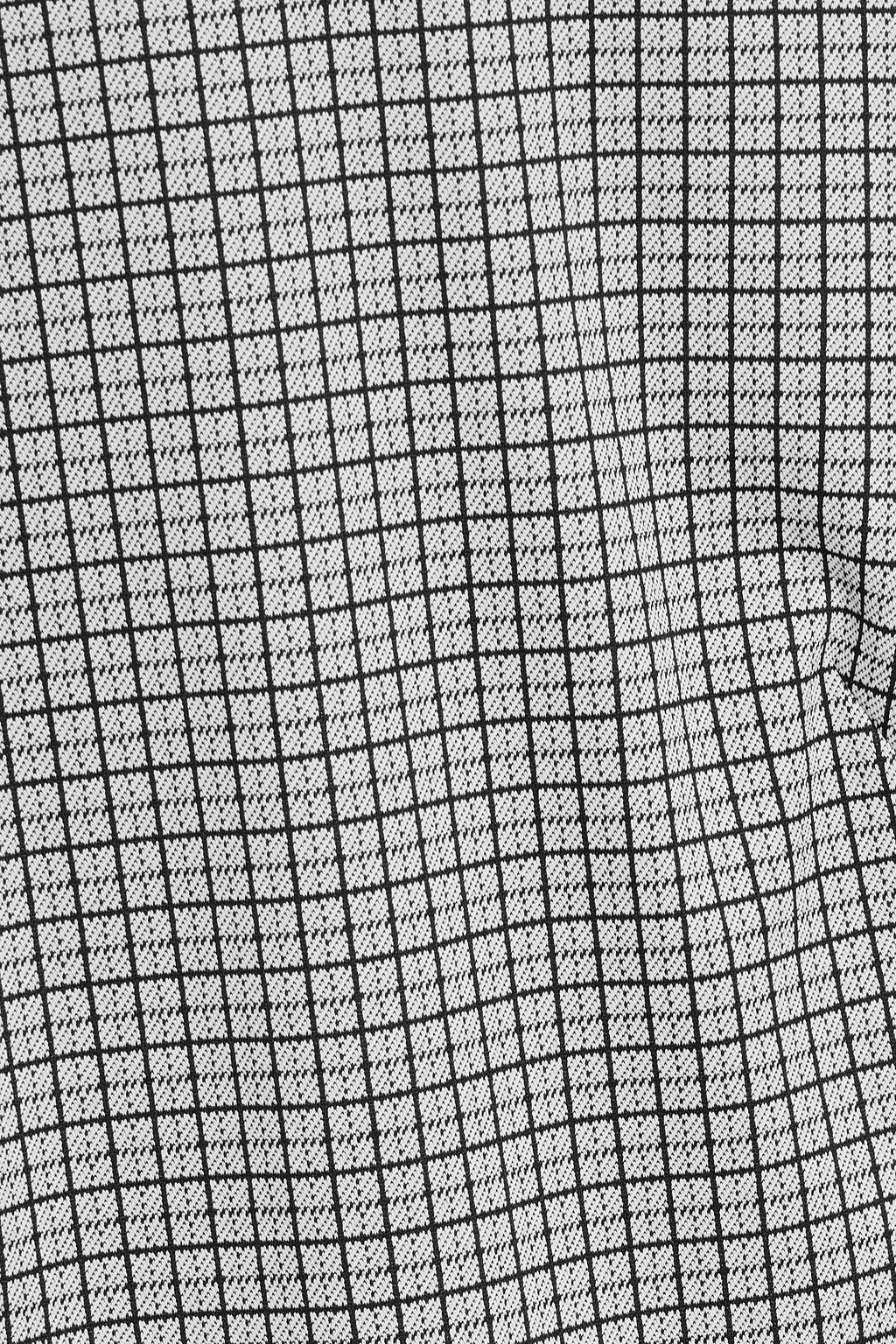 THEORY Checked jacquard-knit mini dress