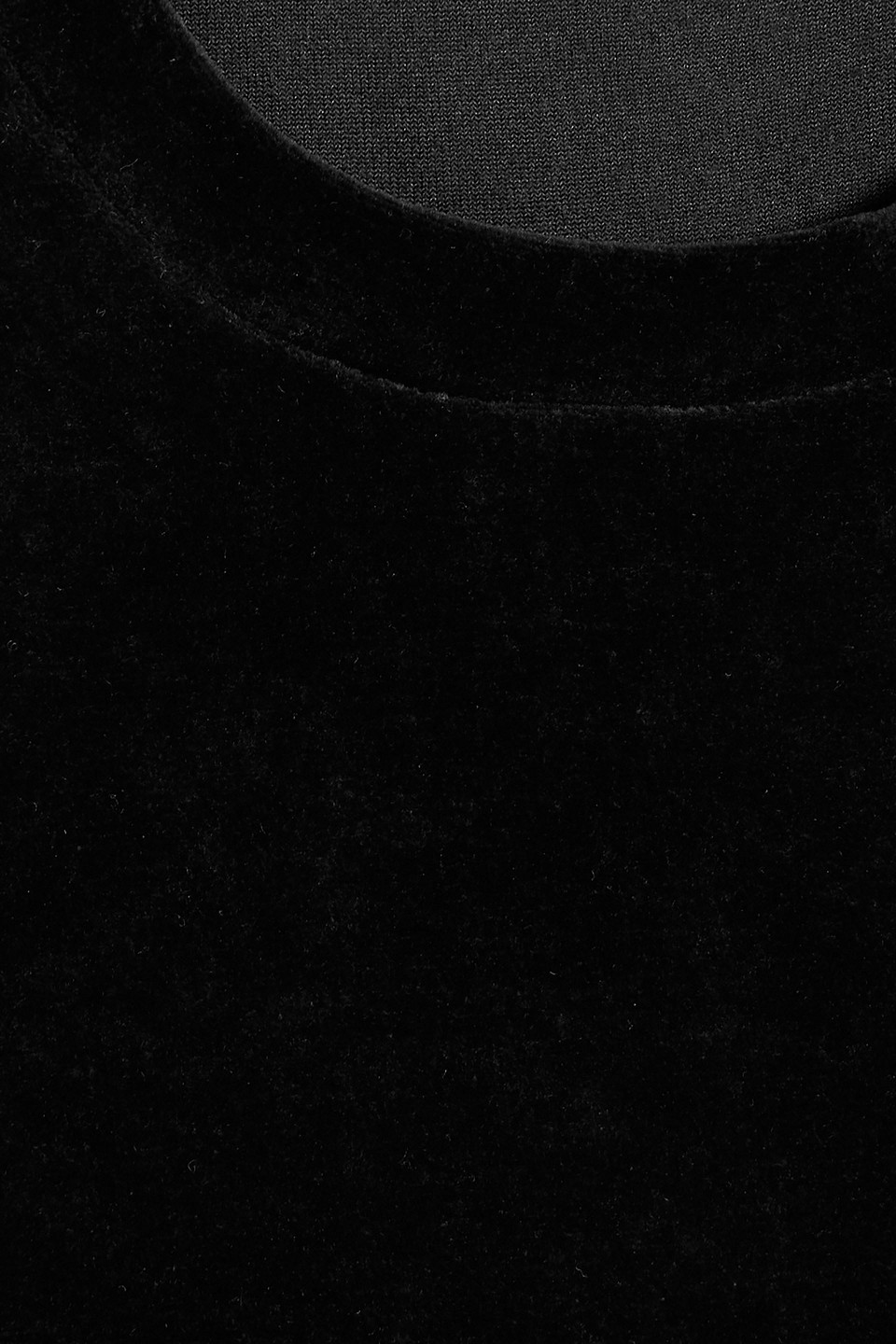 Theory Cotton-blend Velvet T-shirt In Black