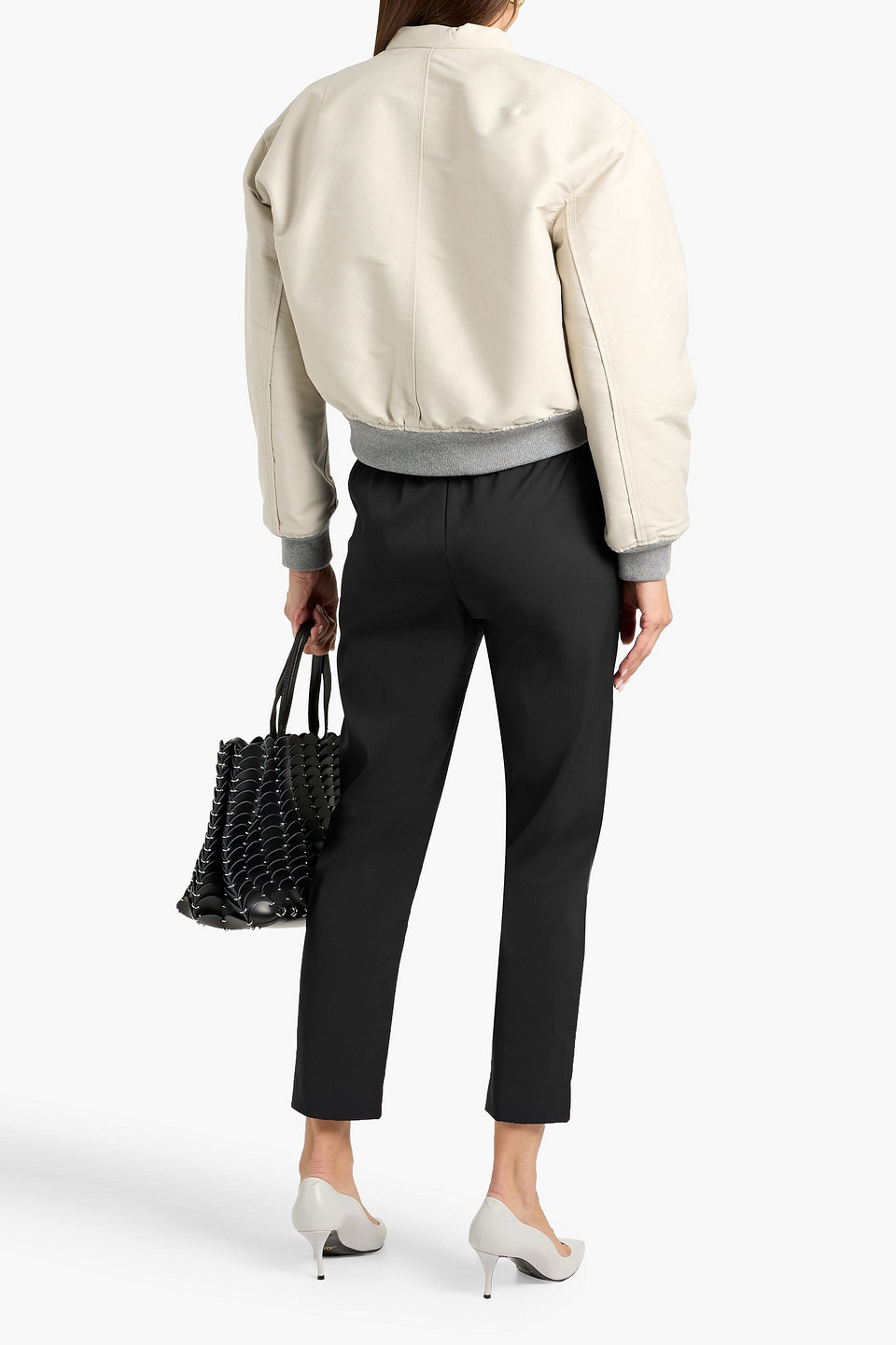 Theory Twill Bomber Jacket In Neutral