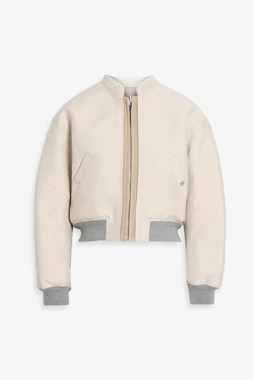 Theory Twill Bomber Jacket In Neutral